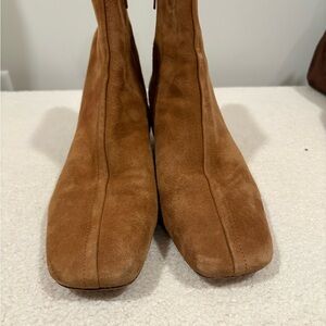 Vince Tan Suede Ankle Booties